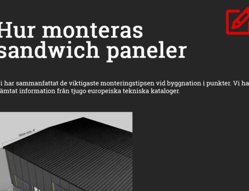 Hur monteras sandwichpaneler + tekniska ritningar